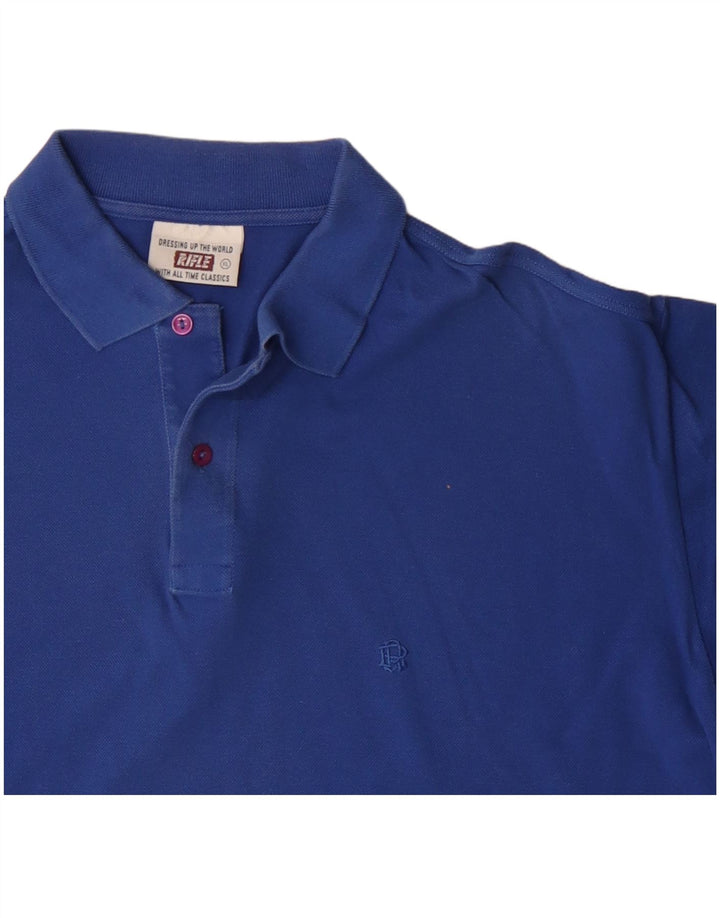 Camisa polo masculina RIFLE XL algodão azul