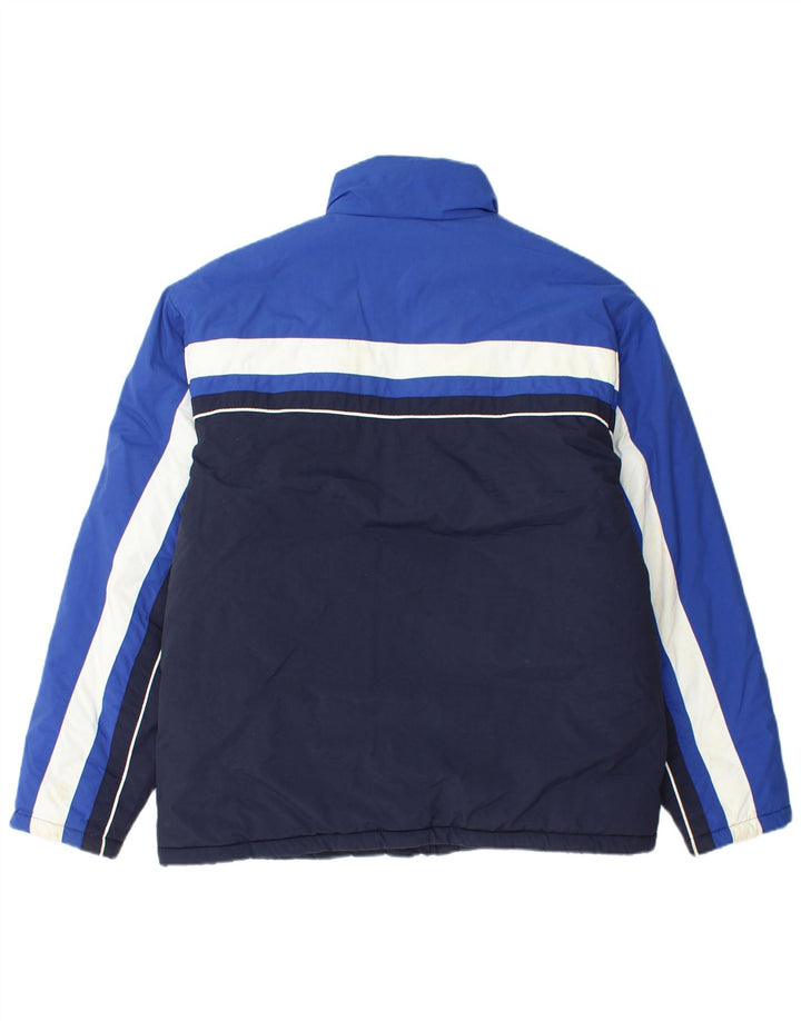 Jaqueta acolchoada masculina FILA UK 36 pequena azul marinho Colourblock poliamida