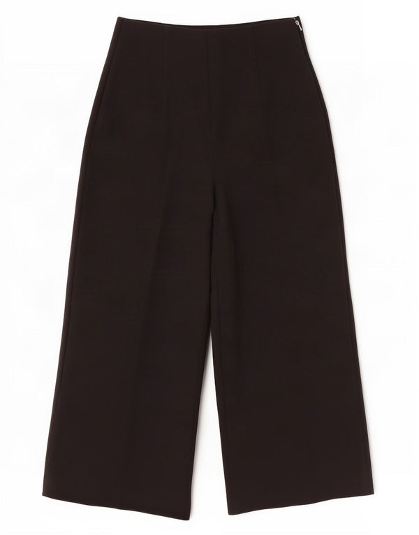 Calça feminina Zara com perna larga cortada pequena W27 L24 preta