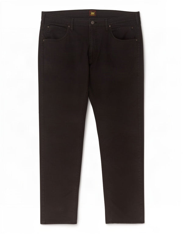 Lee Mens Daren Zip Fly Calça Casual Reta W38 L30 Algodão Preto