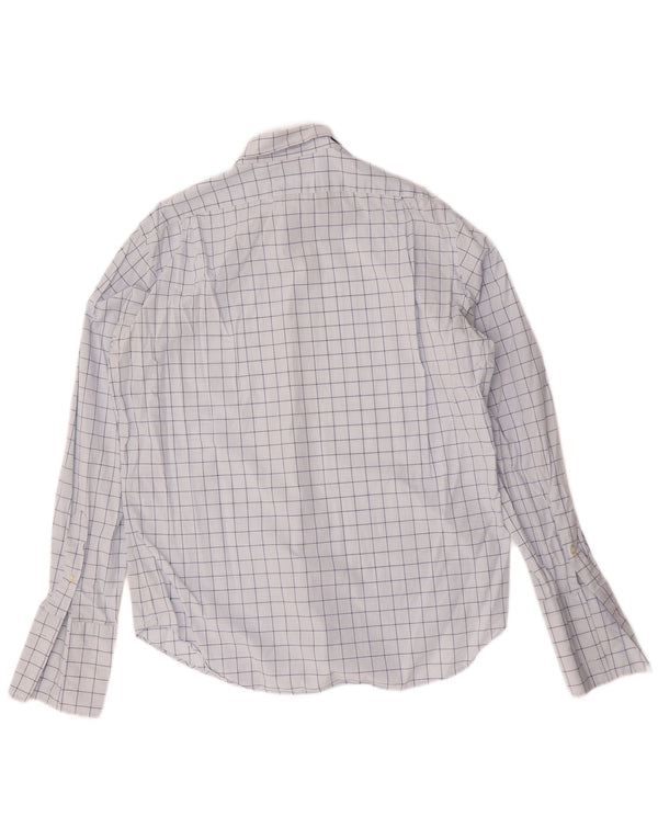 Camisa formal masculina Polo Ralph Lauren Curham tamanho 16 40/41 grande xadrez azul