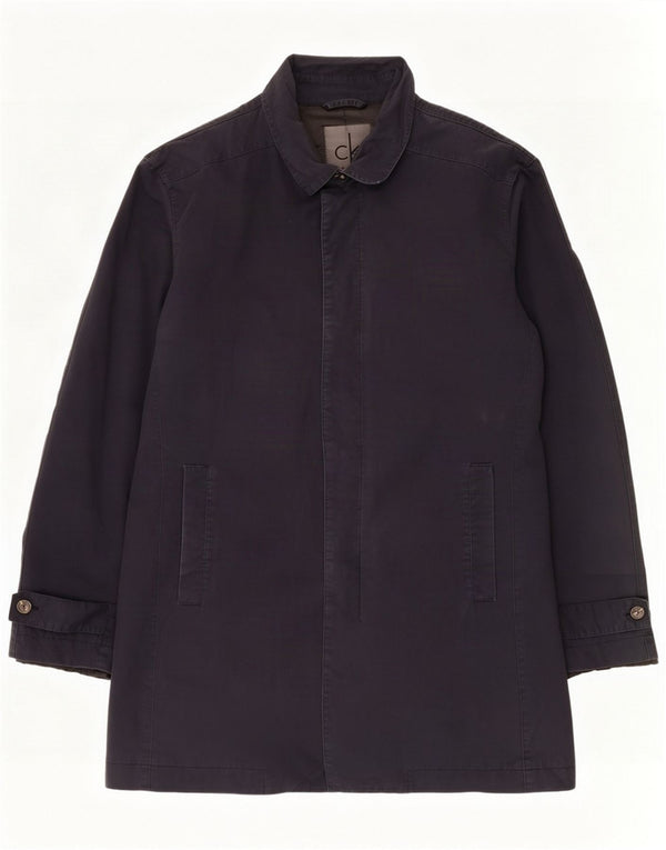 Sobretudo masculino Calvin Klein UK 44 2XL poliéster azul marinho
