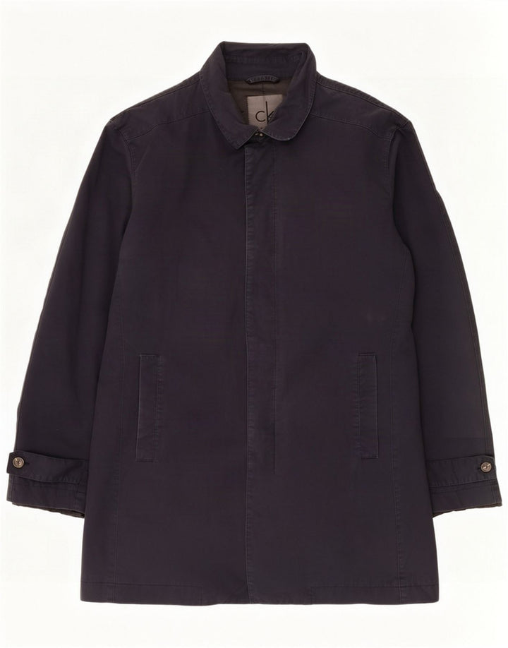 Sobretudo masculino Calvin Klein UK 44 2XL poliéster azul marinho