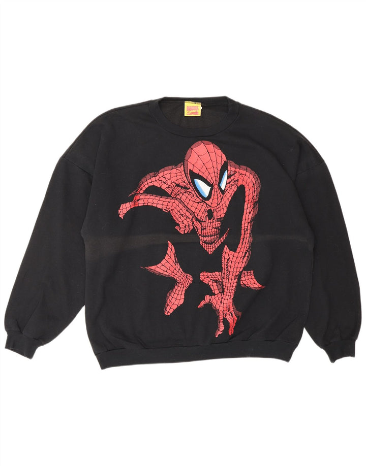 MARVEL COMICS 1994 Masculino Homem-Aranha Moletom Jumper XL Black Comics