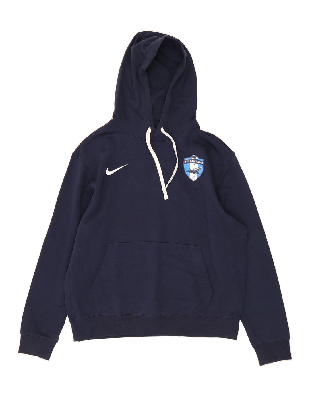 NIKE Mens Hoodie Jumper Large Navy Blue Cotton Vintage Nike and Second-Hand Nike from Messina Hembry 