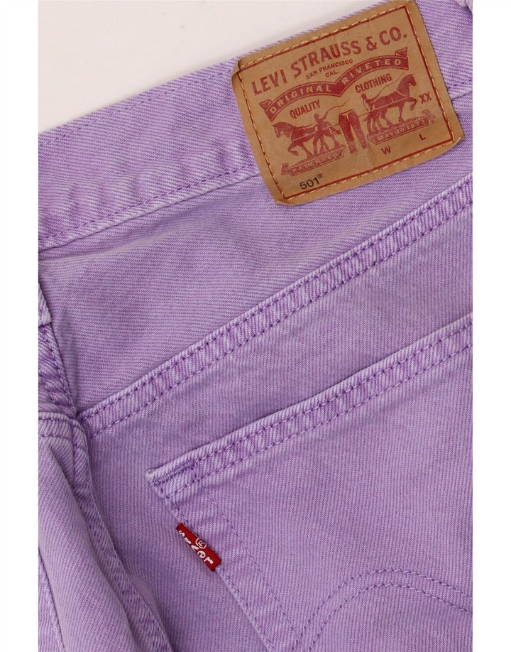 Calça jeans feminina Levi's 501 Straight W28 L29 roxa