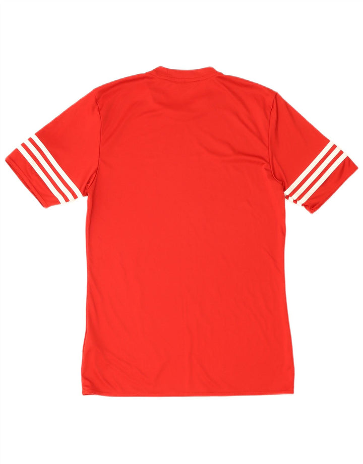 Adidas Mens Climalite Camiseta Top Pequeno Poliéster Vermelho