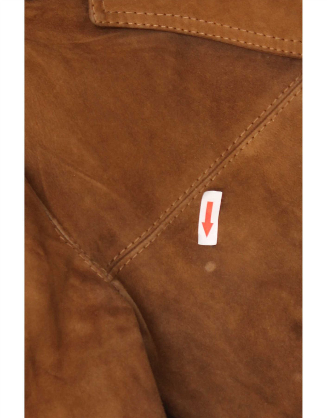 Jaqueta blazer masculina vintage de camurça com 3 botões Reino Unido 40 couro marrom grande