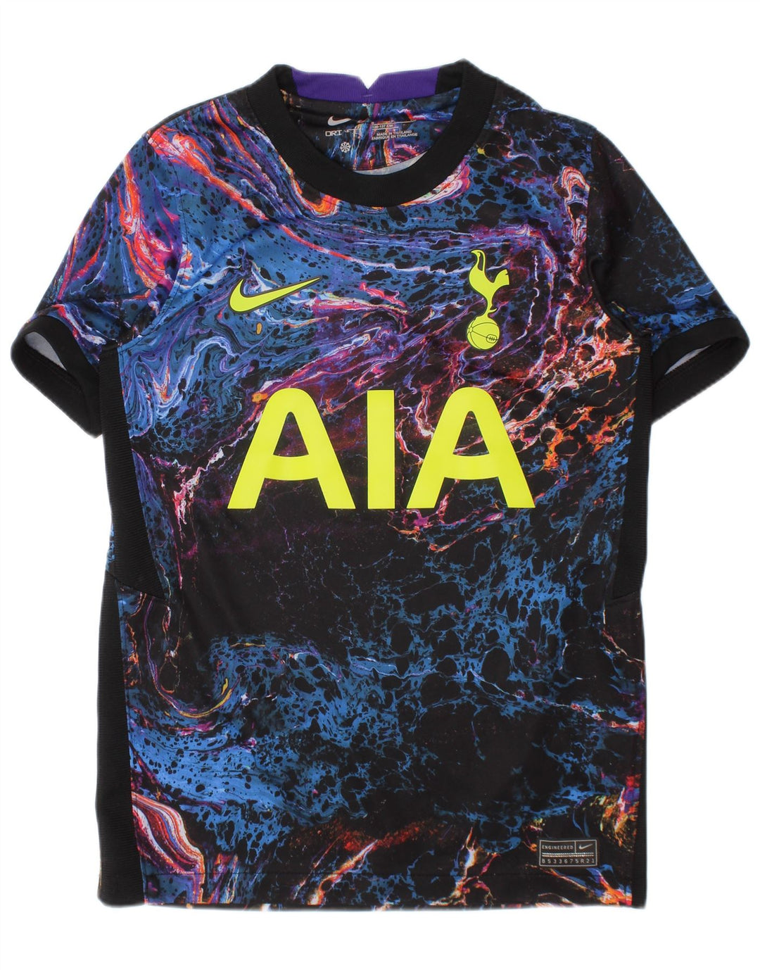 NIKE Boys Tottenham Hotspur Graphic Camiseta Top 8-9 Anos Pequeno Preto