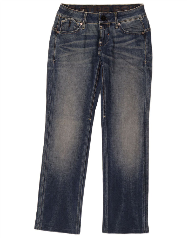 Jeans retos femininos G-Star W24 L28 algodão azul
