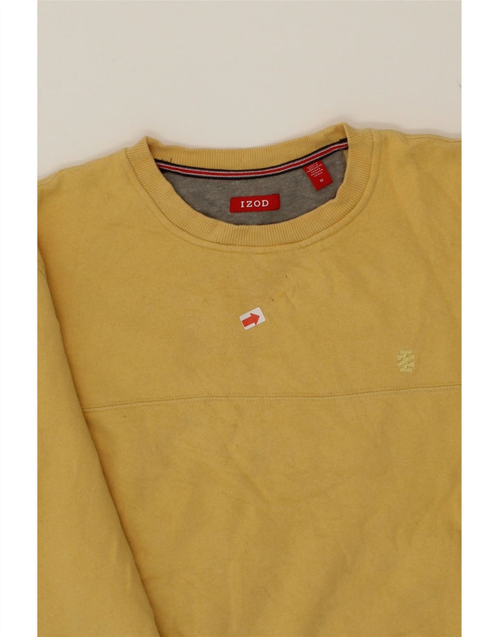 IZOD Mens Sweatshirt Jumper Medium Yellow Cotton Vintage Izod and Second-Hand Izod from Messina Hembry 