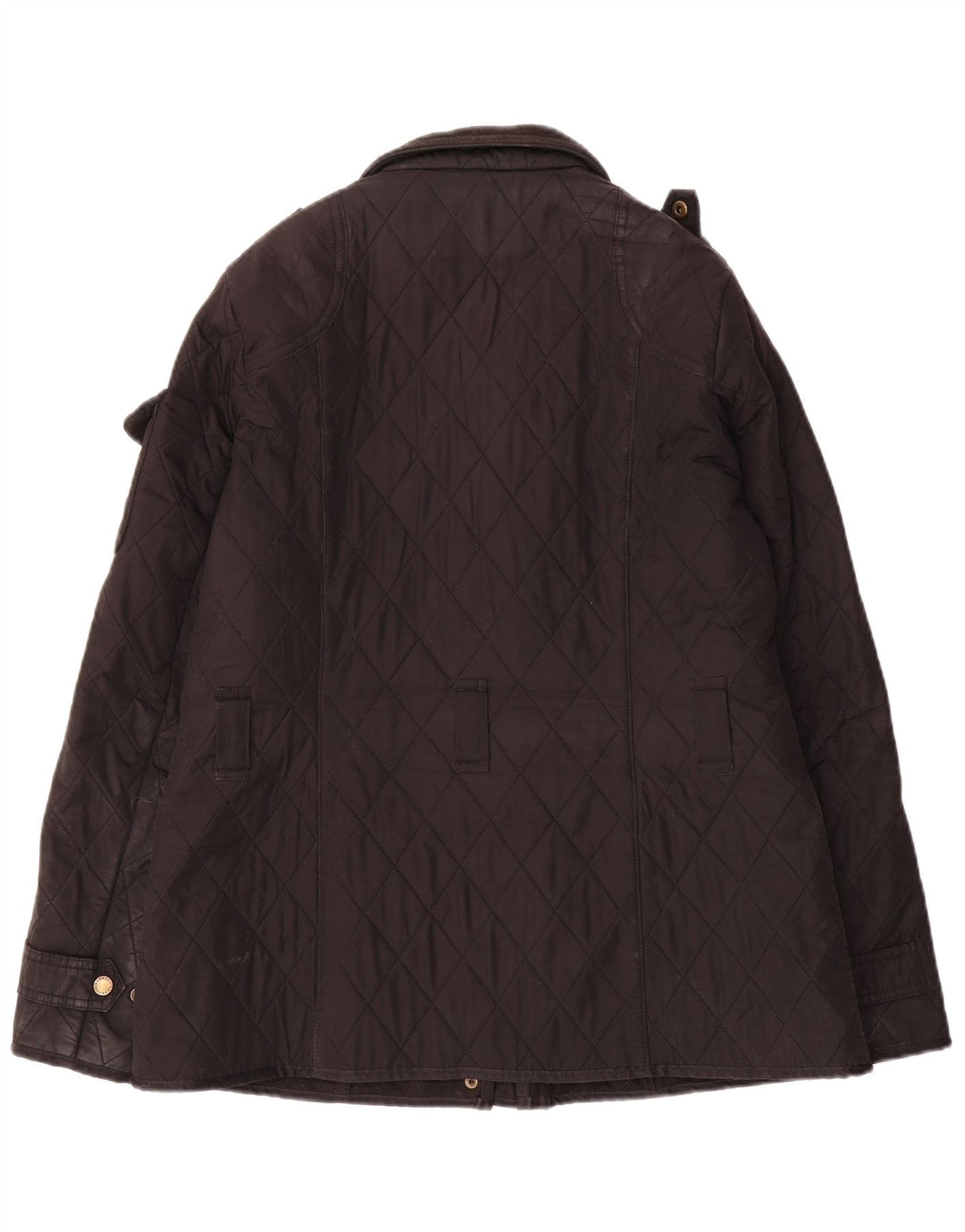 Jaqueta acolchoada feminina Barbour UK 14 grande poliéster preto