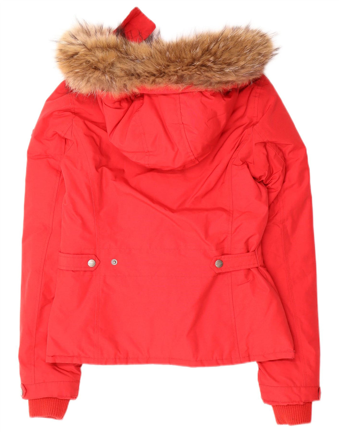 Jaqueta acolchoada com capuz feminina Woolrich Reino Unido 10 algodão vermelho pequeno