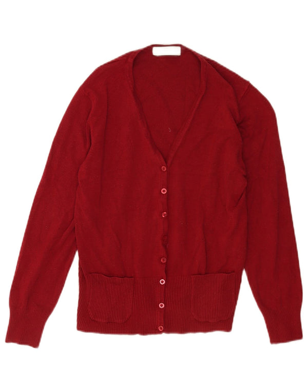 Suéter cardigã feminino Marks & Spencer Reino Unido 14 Viscose Borgonha Médio