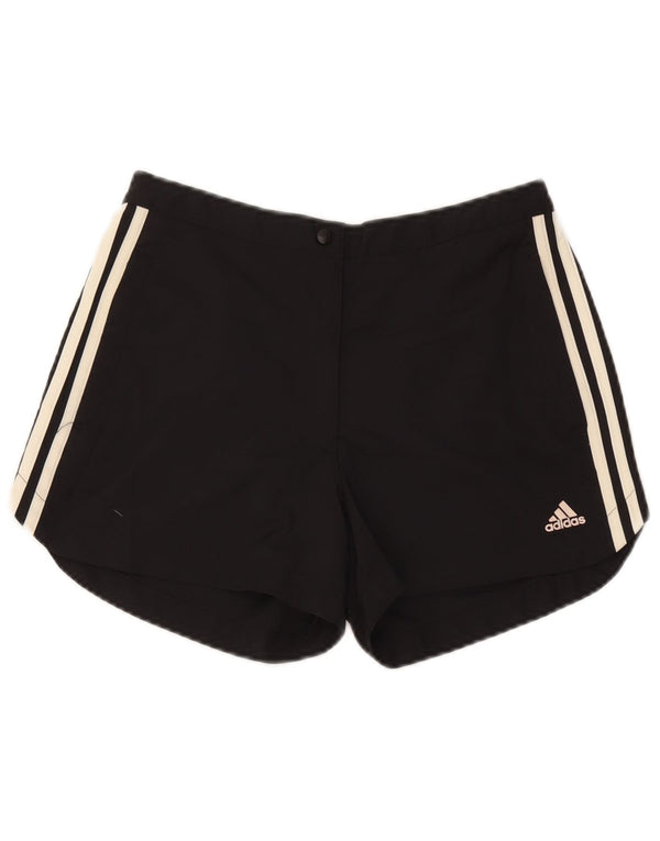 Adidas Womens Climalite Casual Shorts UK 12 Médio W28 Poliéster Preto