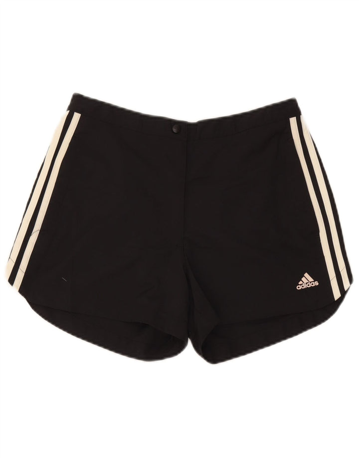 Adidas Womens Climalite Casual Shorts UK 12 Médio W28 Poliéster Preto