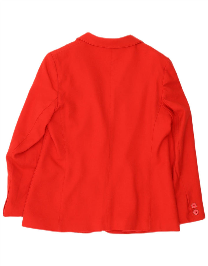 Jaqueta blazer feminina BHS com 2 botões Reino Unido 16 grande lã vermelha