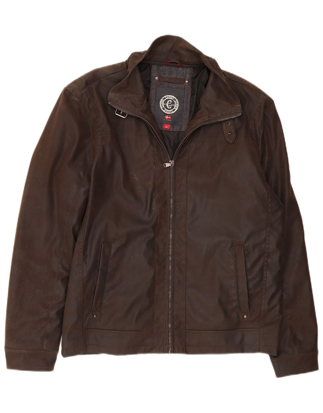 Jaqueta masculina de couro sintético CANSON EU 52 XL polietileno marrom