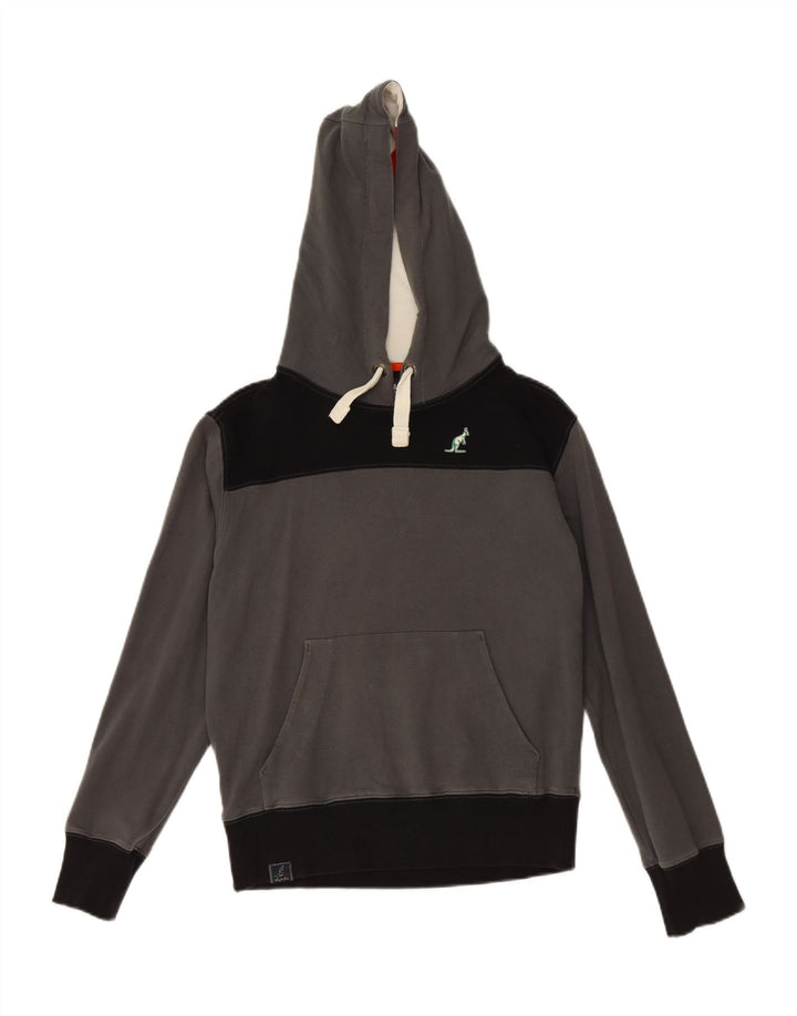 AUSTRALIAN L'ALPINA Womens Hoodie Jumper IT 46 Large Grey Colourblock Vintage AUSTRALIAN L'ALPINA and Second-Hand AUSTRALIAN L'ALPINA from Messina Hembry 