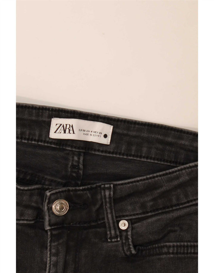 Zara Jeans feminino queimado EU 36 XS W26 L30 preto