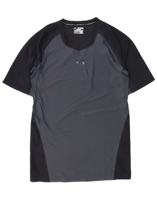 Camiseta de compressão masculina Under Armour Top 2XL cinza Colourblock poliéster