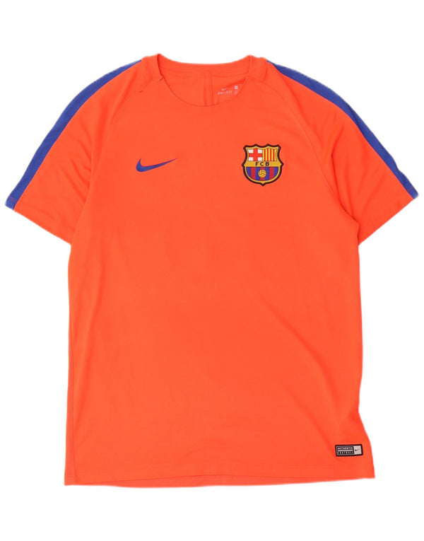 Camiseta Nike Masculina Barcelona Graphic Top Grande Laranja Colorblock Poliéster