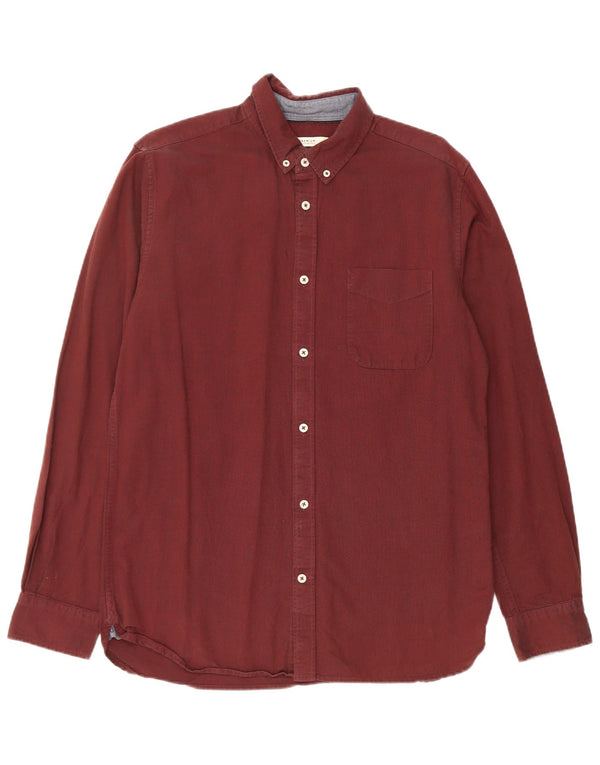 Camisa masculina Jack & Jones grande algodão Borgonha