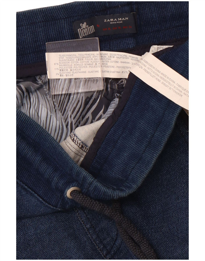 Calça jogger masculina ZARA XL azul algodão