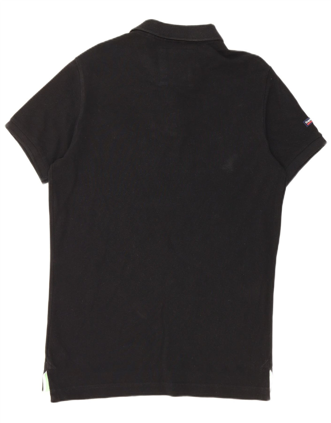 Camisa polo masculina Superdry grande algodão preto