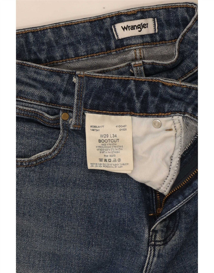 Wrangler feminino bootcut jeans W29 L34 azul algodão