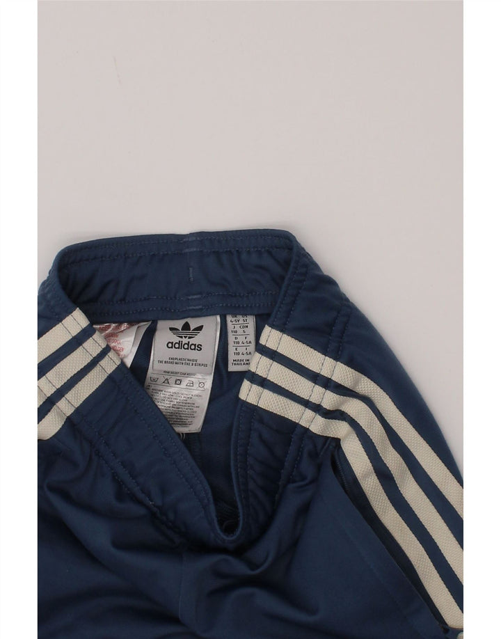 Adidas meninos calças de treino joggers 4-5 anos azul marinho poliéster