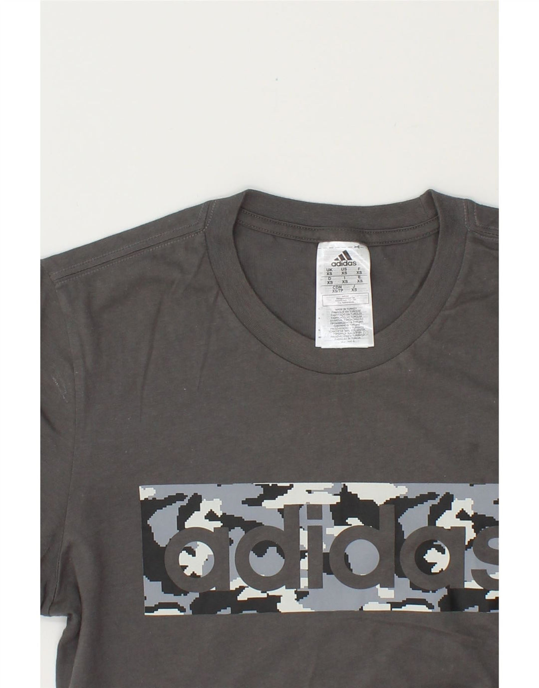 ADIDAS Mens Graphic T-Shirt Top XS Grey Cotton Vintage Adidas and Second-Hand Adidas from Messina Hembry 