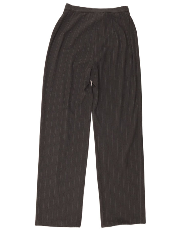 Calça feminina Marks & Spencer Reino Unido 8 pequena W26 L30 listrada cinza
