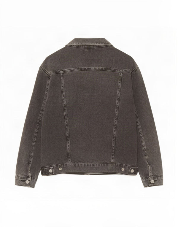 Jaqueta jeans feminina Topshop Reino Unido 8 pequeno algodão preto
