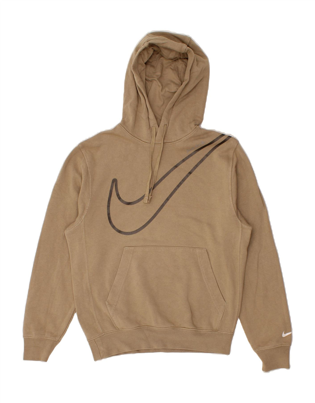 NIKE Mens Graphic Hoodie Jumper XS Beige Cotton Vintage Nike and Second-Hand Nike from Messina Hembry 