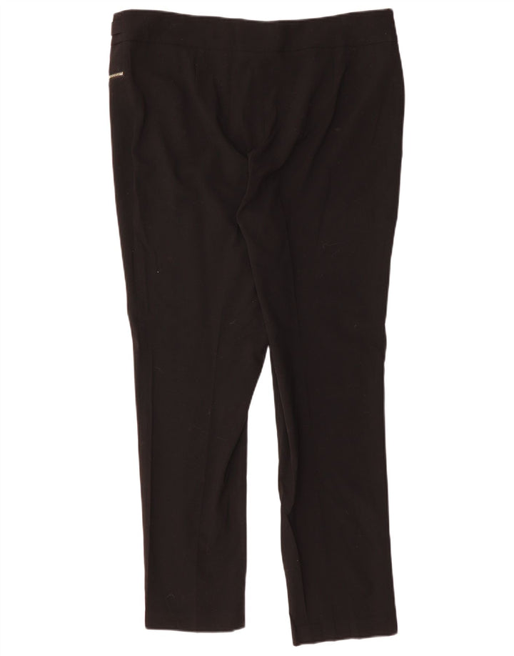 CALVIN KLEIN Calça feminina casual justa US 12 grande W36 L30 preta