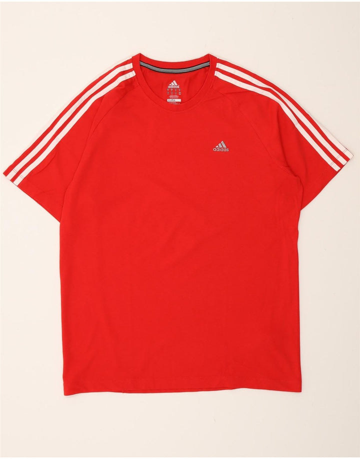 Adidas Mens Clima 365 Camiseta Top Médio Algodão Vermelho