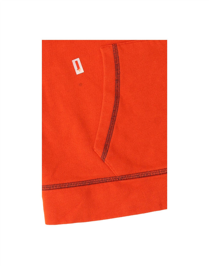 Suéter REEBOK Boys com capuz e zíper gráfico 13-14 anos algodão laranja