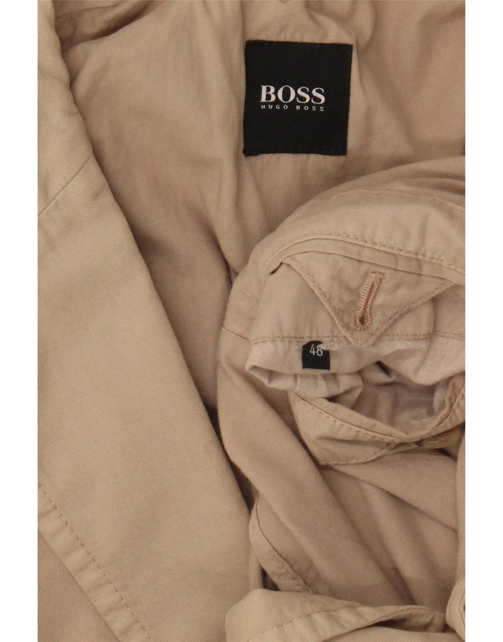 Jaqueta Blazer Masculina Hugo Boss com 2 Botões EU 48 Médio Bege