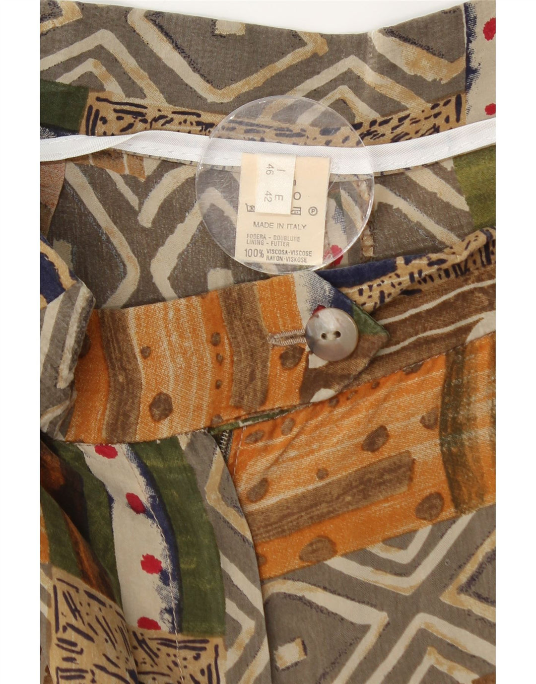 Shorts casual feminino VINTAGE de cintura alta IT 46 grande W28 multicolorido