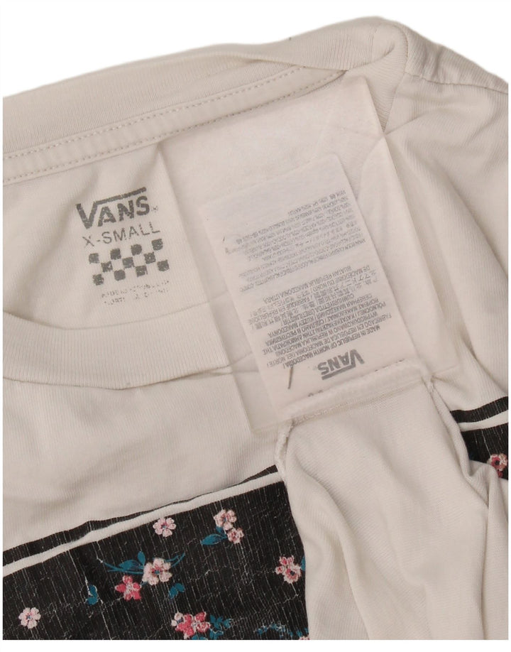 Camiseta feminina VANS Crop Graphic UK 6 XS algodão branco