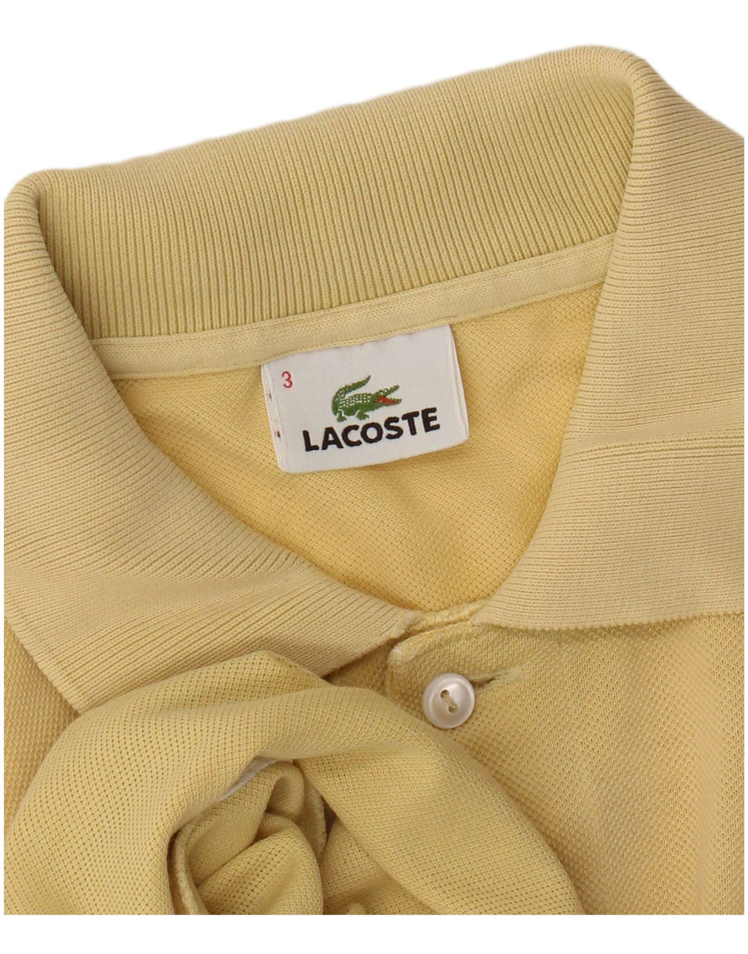Camisa polo masculina Lacoste tamanho 3 pequena amarela