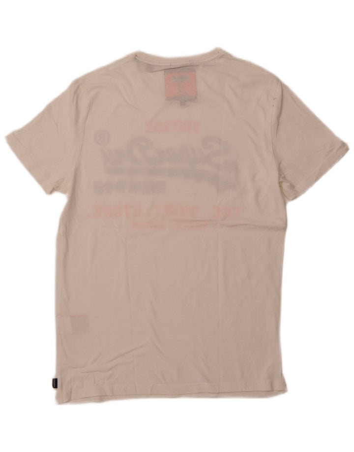 Camiseta masculina gráfica SUPERDRY grande algodão branco