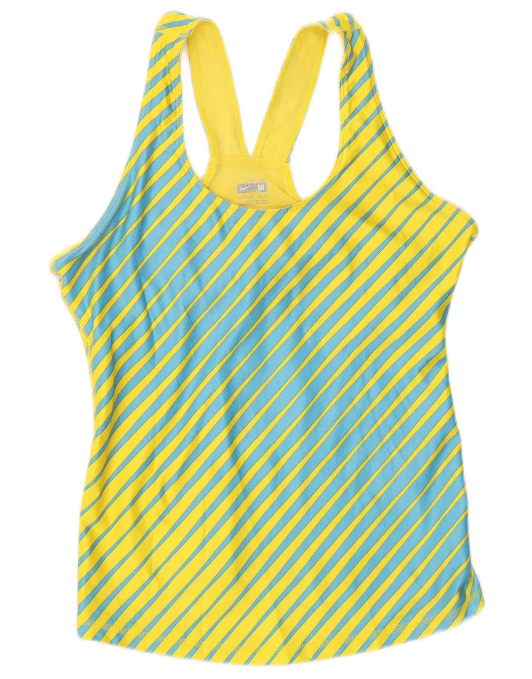 Colete feminino Nike US 8/10 poliéster listrado amarelo médio