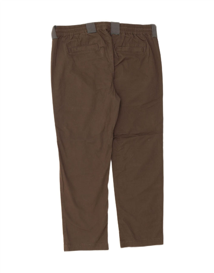 MARKS & SPENCER Mens Straight Chino Trousers Large W36 L28 Khaki Cotton Vintage Marks & Spencer and Second-Hand Marks & Spencer from Messina Hembry 