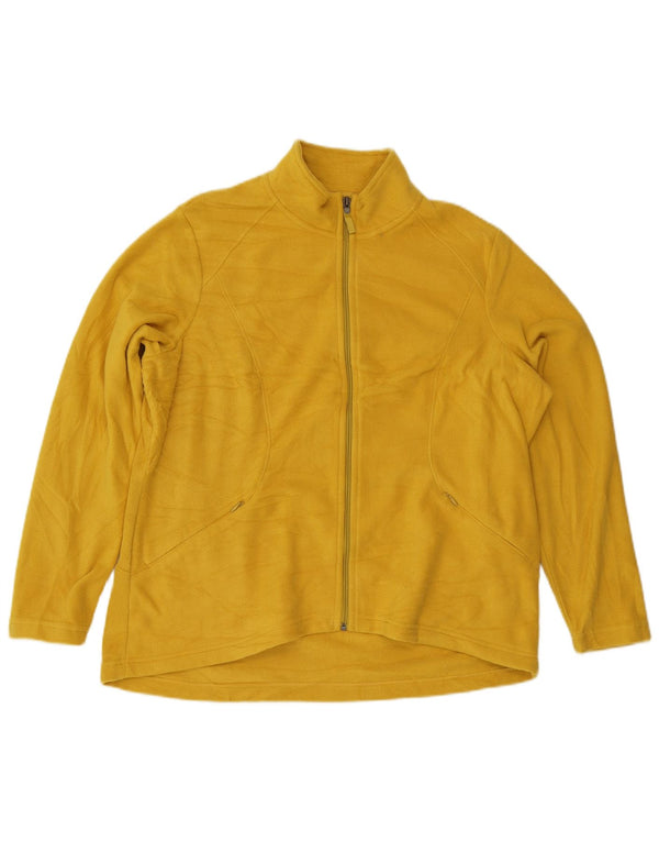 Jaqueta de lã feminina Marks & Spencer UK 20 2XL poliéster amarelo