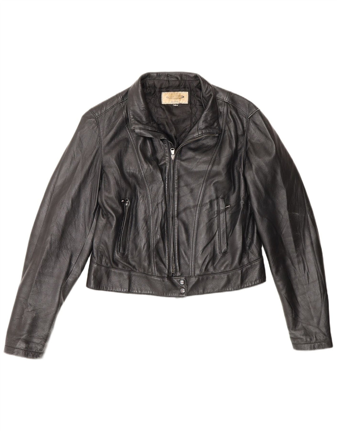 Jaqueta feminina de couro Moonstone IT 48 XL preta