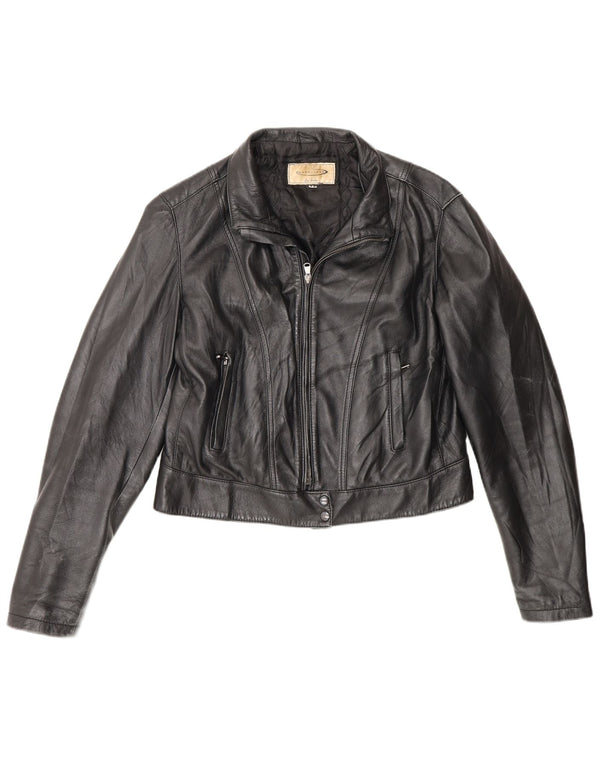 Jaqueta feminina de couro Moonstone IT 48 XL preta
