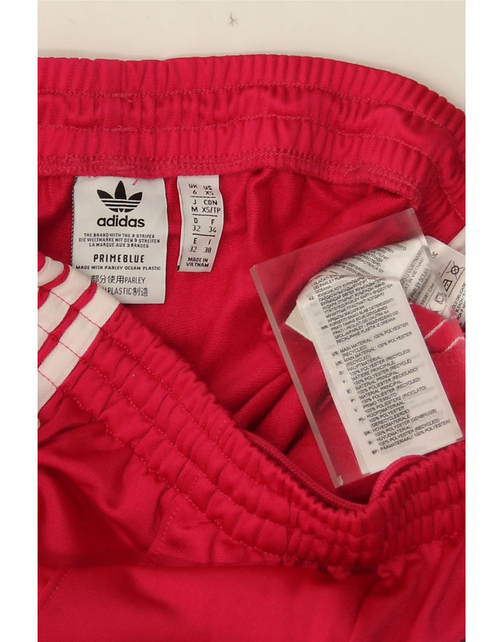Calças de treino femininas Adidas UK 6 XS rosa poliéster