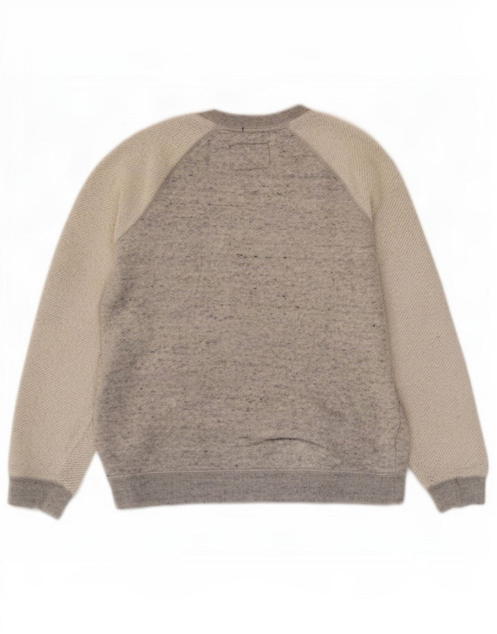 Suéter gráfico feminino Superdry UK 10 pequeno bloco cinza colorido